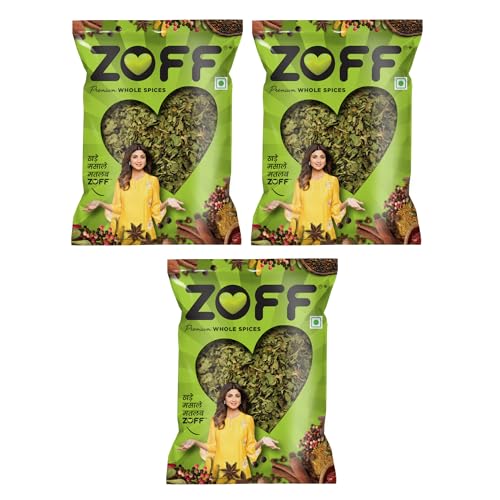 Image of Zoff Kasuri Methi - Superior Quality Dried Kasuri Methi Leaves for Authentic Flavor, Versatile Cooking, Health Benefits, Pure, Fresh - Dried Fenugreek Leaves -50g pack of 3