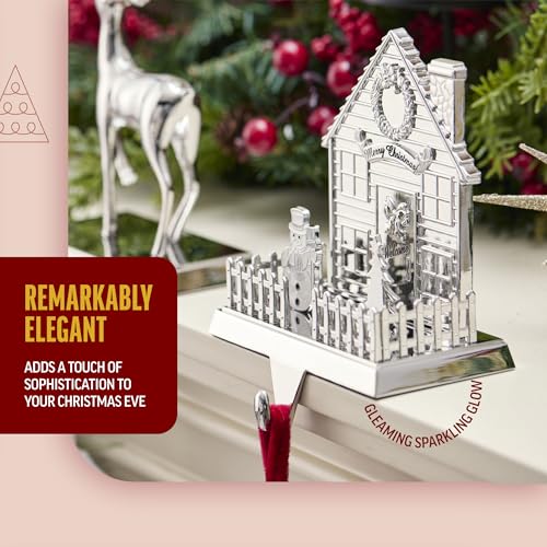 Klikel-Stocking-Holder-House-Christmas-Stocking-Hanger-for-Mantel-Shiny-Winter-House-Christmas-Stocking-Holder-for-Fireplace-Mantle-with-2D-Snowman-and-Tree-Heavy-Stocking-Holder-for-Mantle Klikel Stocking Holder House Christmas Stocking Hanger for Mantel Shiny Winter House Christmas Stocking Holder for Fireplace Mantle with 2D Snowman and Tree Heavy Stocking Holder for Mantle