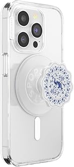 PopSockets Phone Grip Compatible with MagSafe, Phone Holder, Wireless Charging Compatible - Peacock Saucer