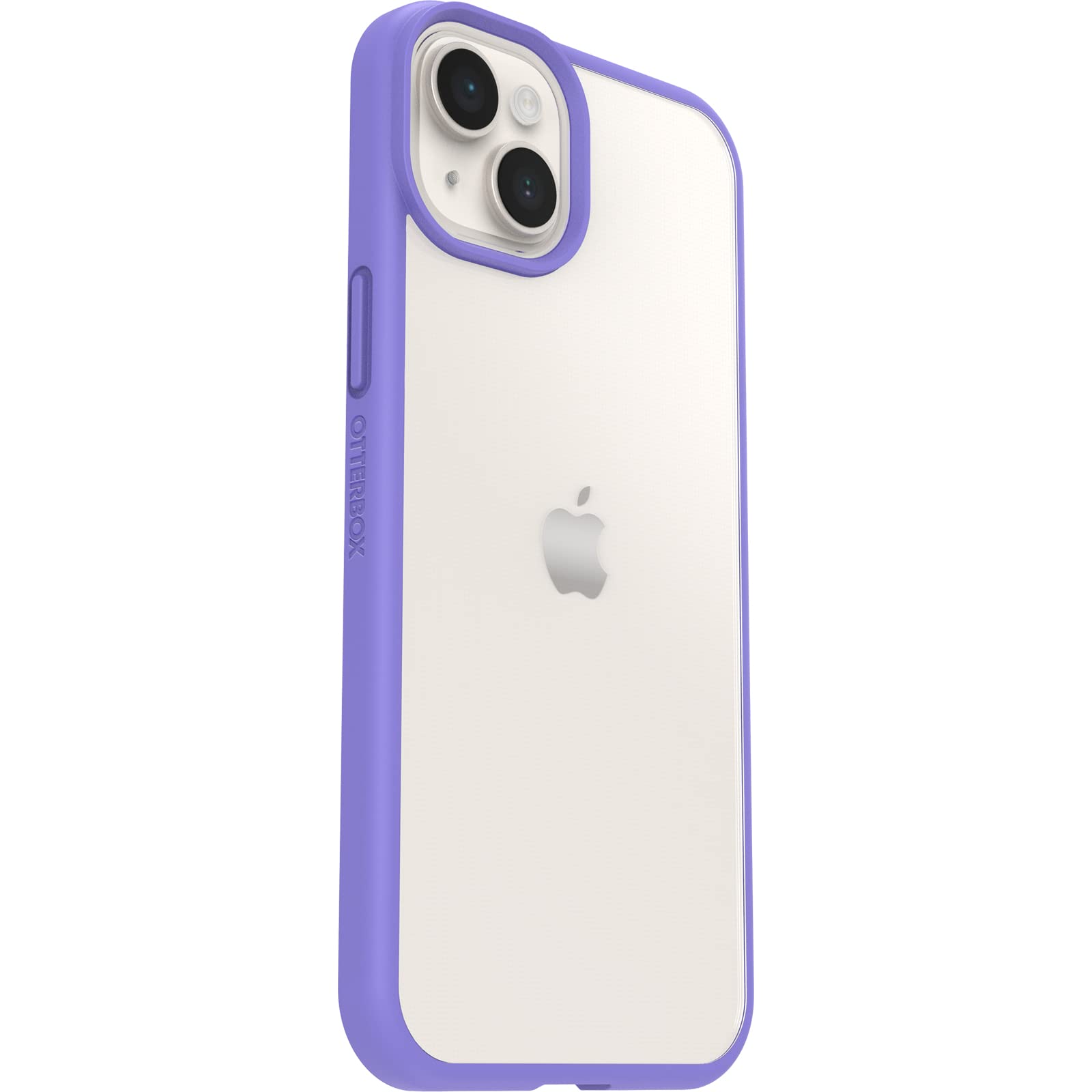 OtterBox Cover per iPhone 14 Plus Sleek, resistente a shock e cadute, testata a norme anti caduta MIL-STD 810G, Protezione Antimicrobica, Trasparente/Viola, Senza Retail Package