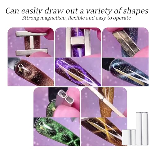 Cat Eye Magnet, 4PCS Cat Eye Gel Nail Polish Magnet Tools Set - Image 4