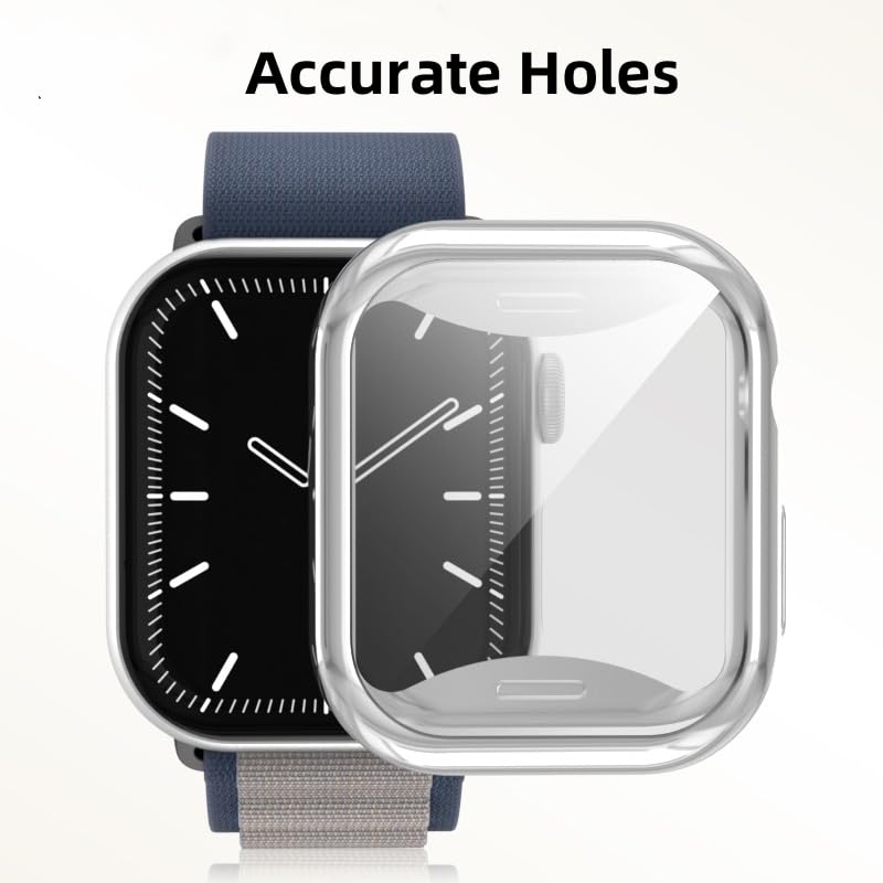 Coque Apple Watch 10 42mm ecran raye solution protection integrale violette