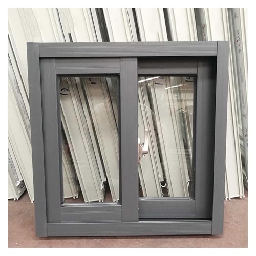 Ventanas correderas horizontales para cobertizo, baño, garaje, ventanas de repuesto de doble panel de 58 x 45 cm para gallineros y casas