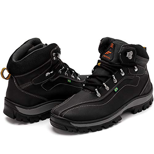 Bota Coturno Adventure Masculino Militar Confort (38, Preto)