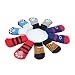 RUBYHOME Traction Control Cotton Socks Indoor Dog Nonskid Knit Socks 5 Pack (20 pieces socks), 4 Velcro and Color as picture shown - S