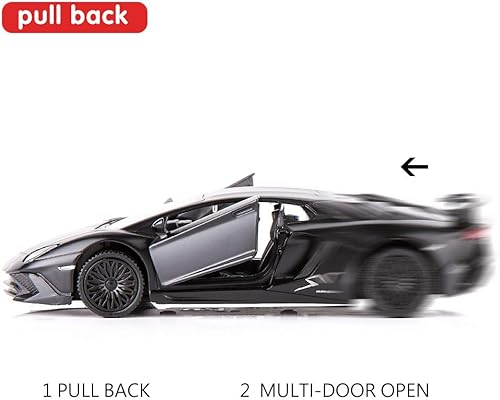 Miniatura 3 de TGRCM-CZ Modelo de coche a escala 136 para niños, Coche de tracción de juguete de aleación para niños y niñas