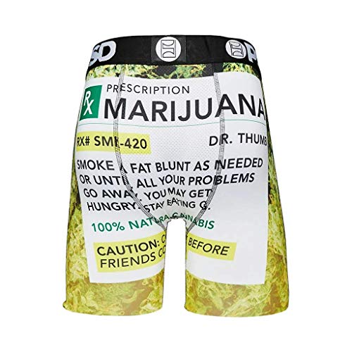 PSD Men's Mj Prescription Boxer Briefs, Green, S2