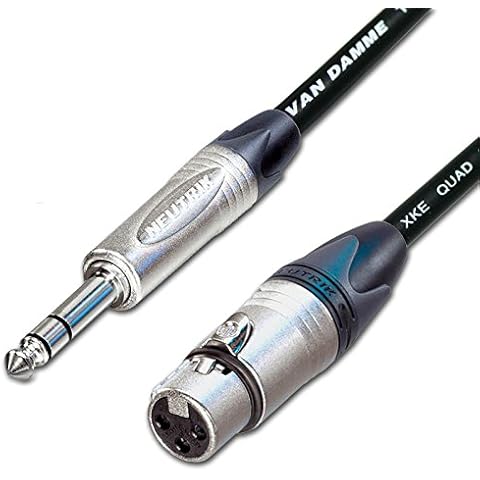 Female XLR to ¼ TRS Jack Lead. Balanced STARQUAD Mic Cable. Short 10m 6m 3m 20m (2m, Black) Cover