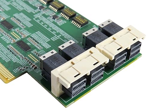 Adaptador Micro SATA PCIe x16 Gen 4 con ReDriver para MiniSAS HD x8 miniatura 6