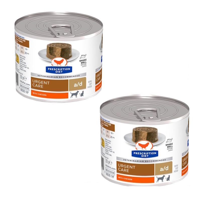 Diet Wet Food for Cats & Dogs a/d Restorative Care with Chicken – Recovery Support, High Energy, Easily Digestible Nutrition, 2 Cans x 200g Each