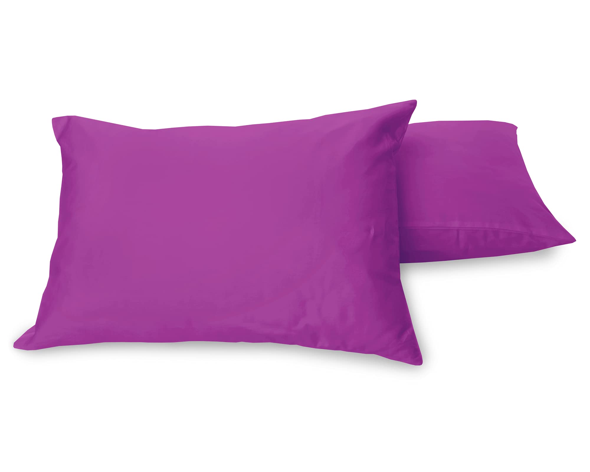 Crescent Textile Plum Luxury 200 Thread Count Egyptian Cotton Bedding Soft Pair Of Pillowcases (, Pillowcases: 50X75cm)