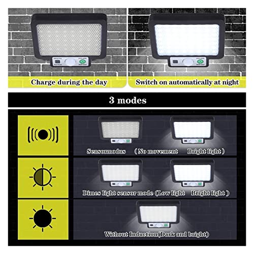 Lámparas de sensor de movimiento impermeables para iluminar accesos oscuros con 56 LED 6