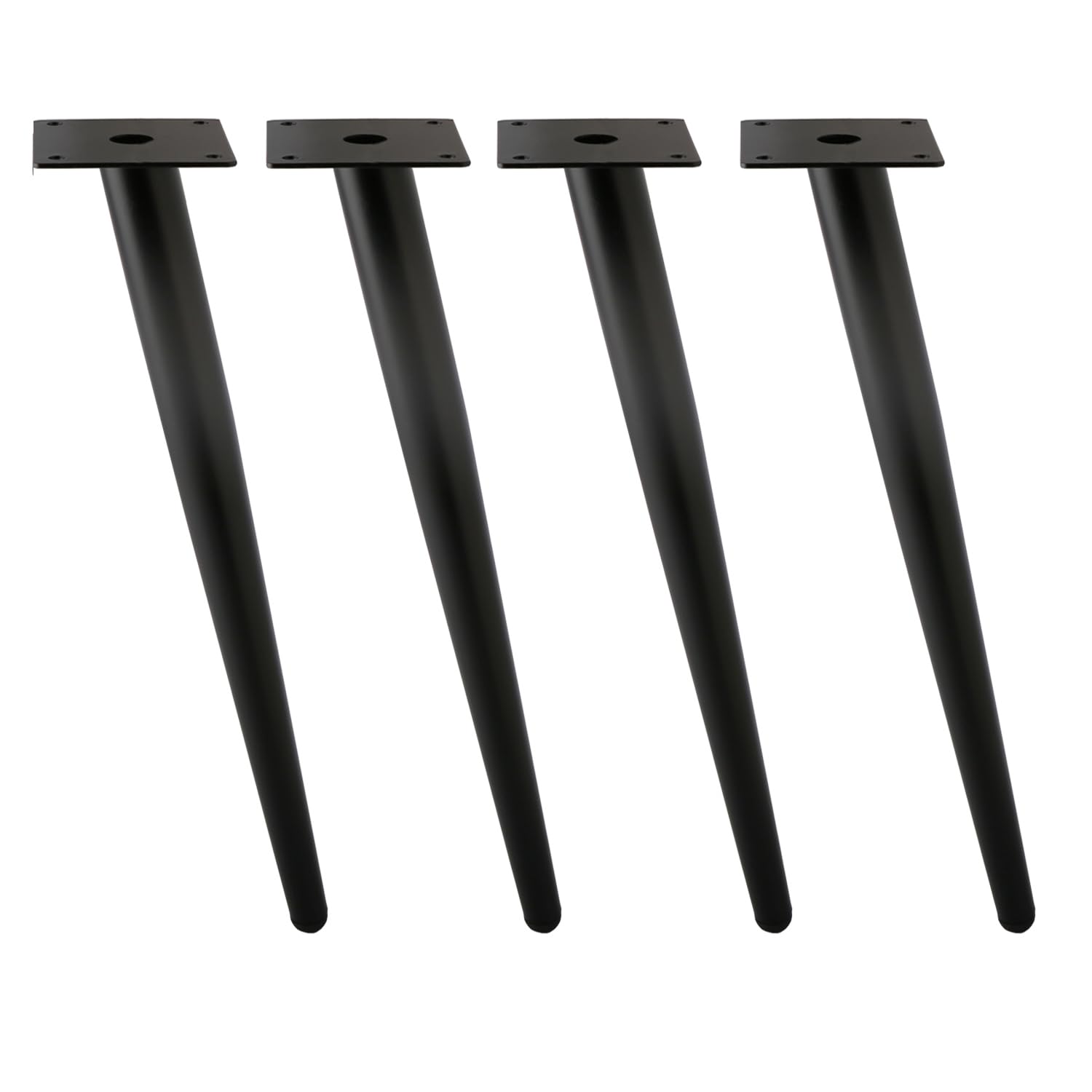 ALXEH Oblique Furniture Leg 24 Inch, Slant Tapered Metal Coffee Table Legs 4pcs, Mid Century Modern Sofa Cabinet Feet Black for Home DIY Project