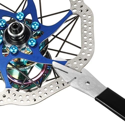 MAQUITA Rotor Truing Fork, 2pcs Bicycle Disk Brake Rotor Alignment Tool for Mountain Road Bike with 42mm for Large Adjustment and 15mm for Small Adjustment, Burr-Free Edges,No Damage to Your Disk