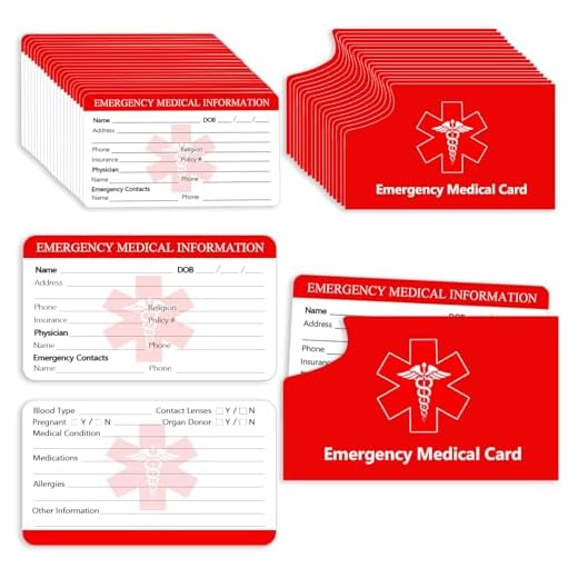 What information should you put on your luggage Emergency Medical ID Cards with Sleeves