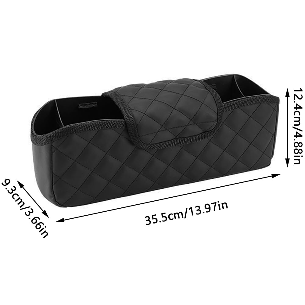 Scatola portaoggetti multifunzionale per poggiatesta auto, organizer in pelle per sedile posteriore, supporto portatile in pelle, supporto per fazzoletti da appendere per sedile posteriore,
