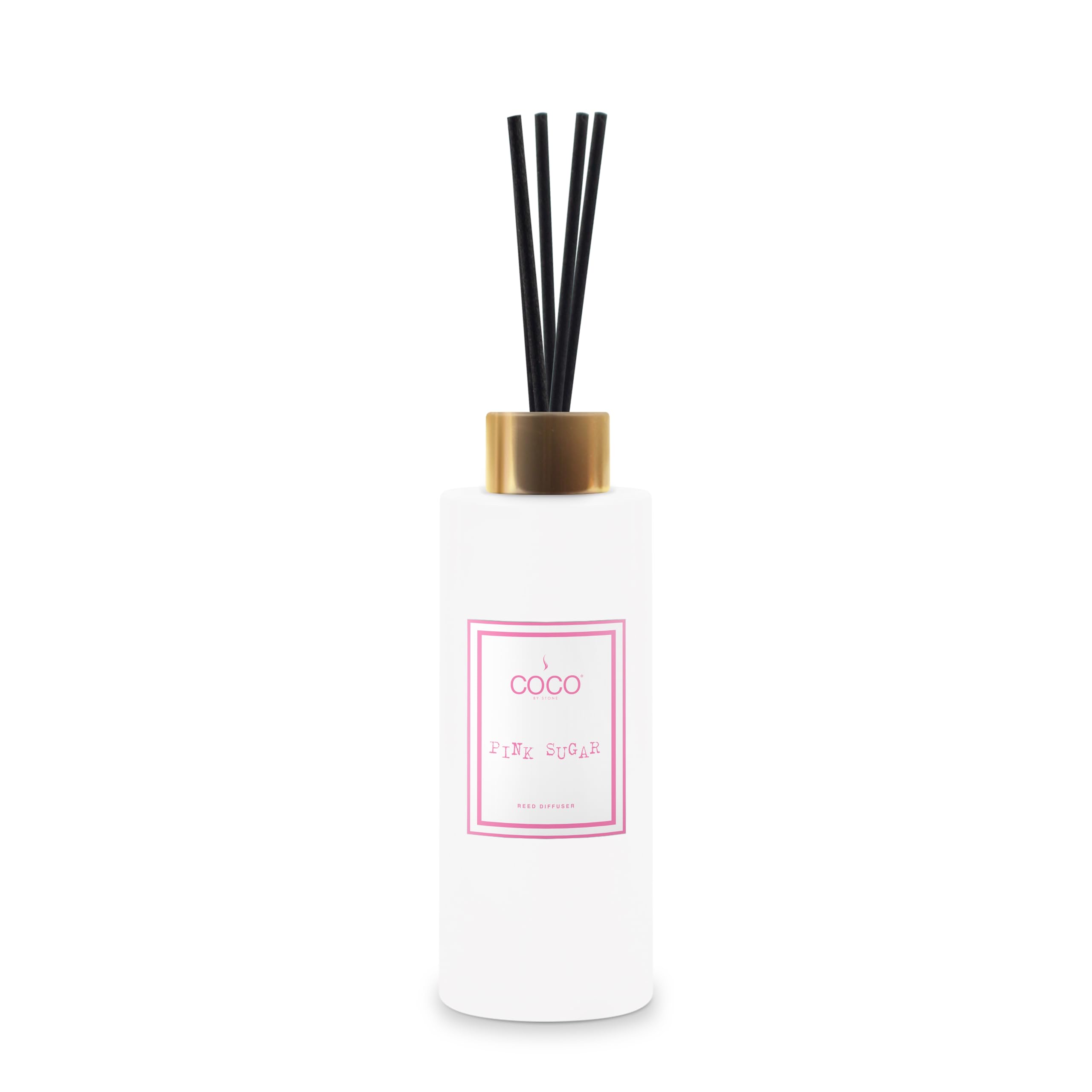 COCO by Stone 5oz Reed Diffuser (Pink Sugar) Luxury Scented Oil Diffuser Aromatherapy, Reed Diffusers for Home, Diffusing Oil Fragrance, Home Fragrance Products, Reed Diffusers for Home, Vegan