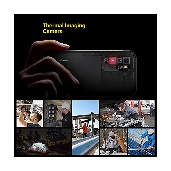 Ulefone Armor 11T 5G Unlocked Rugged Phones, Android 11 Octa-core 8GB+ 256GB, 48MP Four Rear Camera + Thermal Imaging Camera, 6.1" FHD+ Screen 5200mAh Battery 5G Unlocked Smartphones Support 5G HiFi