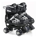 Kids Roller Skates for Boys and Girls, Women and Men, 4 Size Adjustable Adult Kids Roller Skates Outdoor Indoor, Patines para Niñas Niños with Light up Wheels Small Size