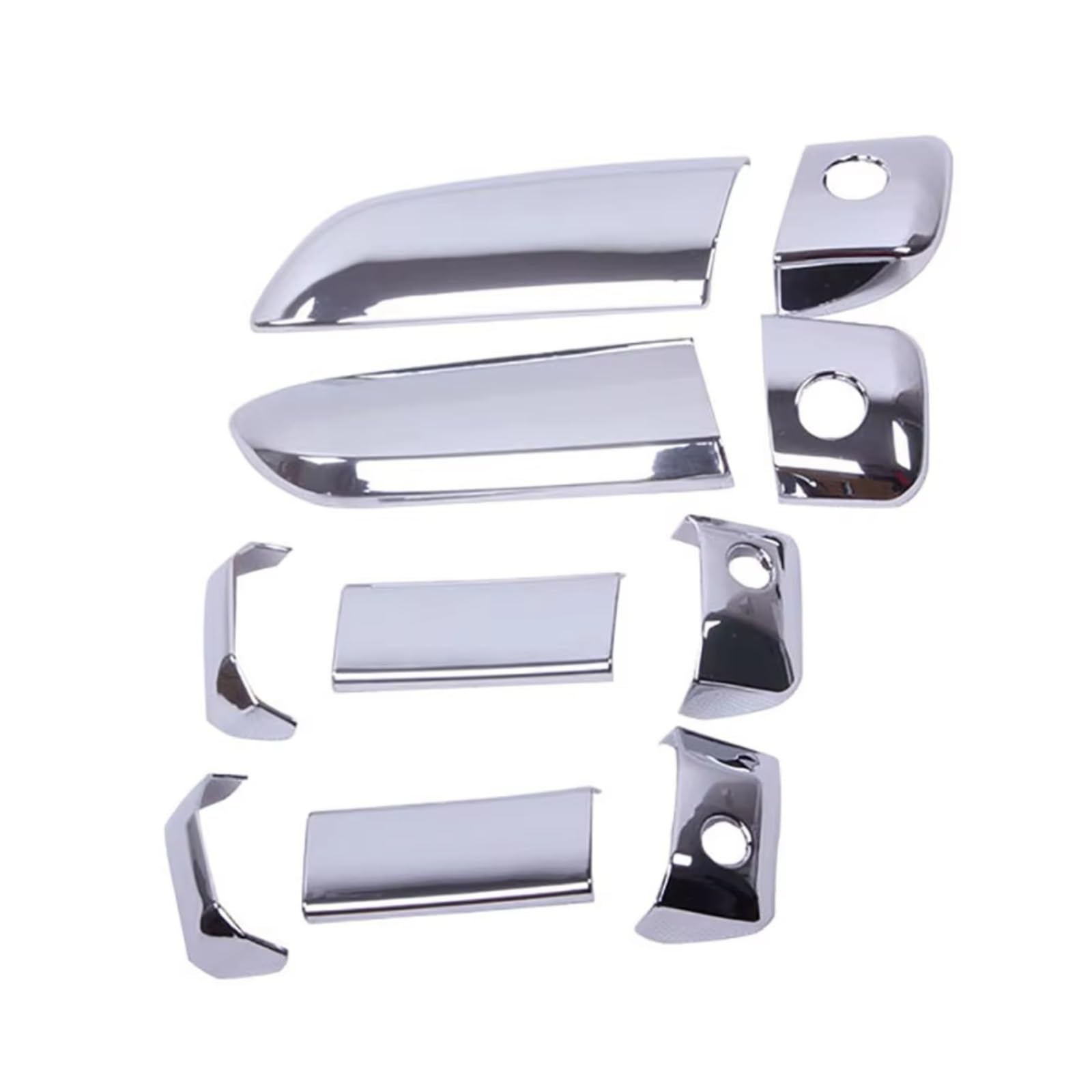 Sywhrev One Color Door Handle Protectors Compatible With Toyota For Hiace 2005-2015 Car Abs Chrome Door Handle Bowl Insert Frame Overlay Panel Parts Accessories