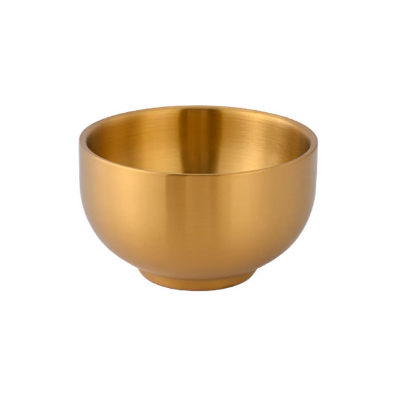 Stile coreano 304 ciotola di riso in acciaio inox oro doppio strato personalità scottante -13 cm ciotola alta (oro)