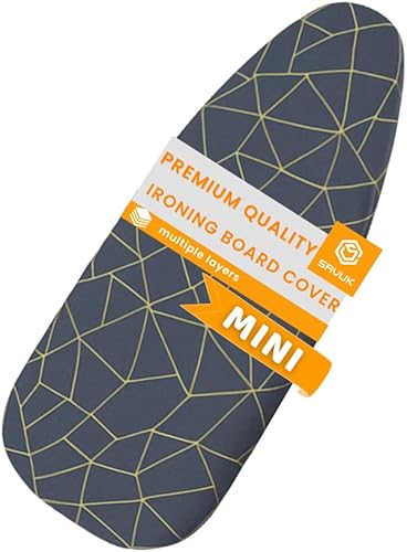 SAVUK Tabla de planchar de mesa con patas plegables, tabla de planchar pequeña y pequeña con cubierta de almohadilla de algodón resistente, encimera