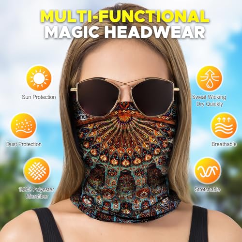 Image of JOEYOUNG Headwear, Bandana, Neck Gaiter Head Wrap Headband Balaclava Magic Scarf