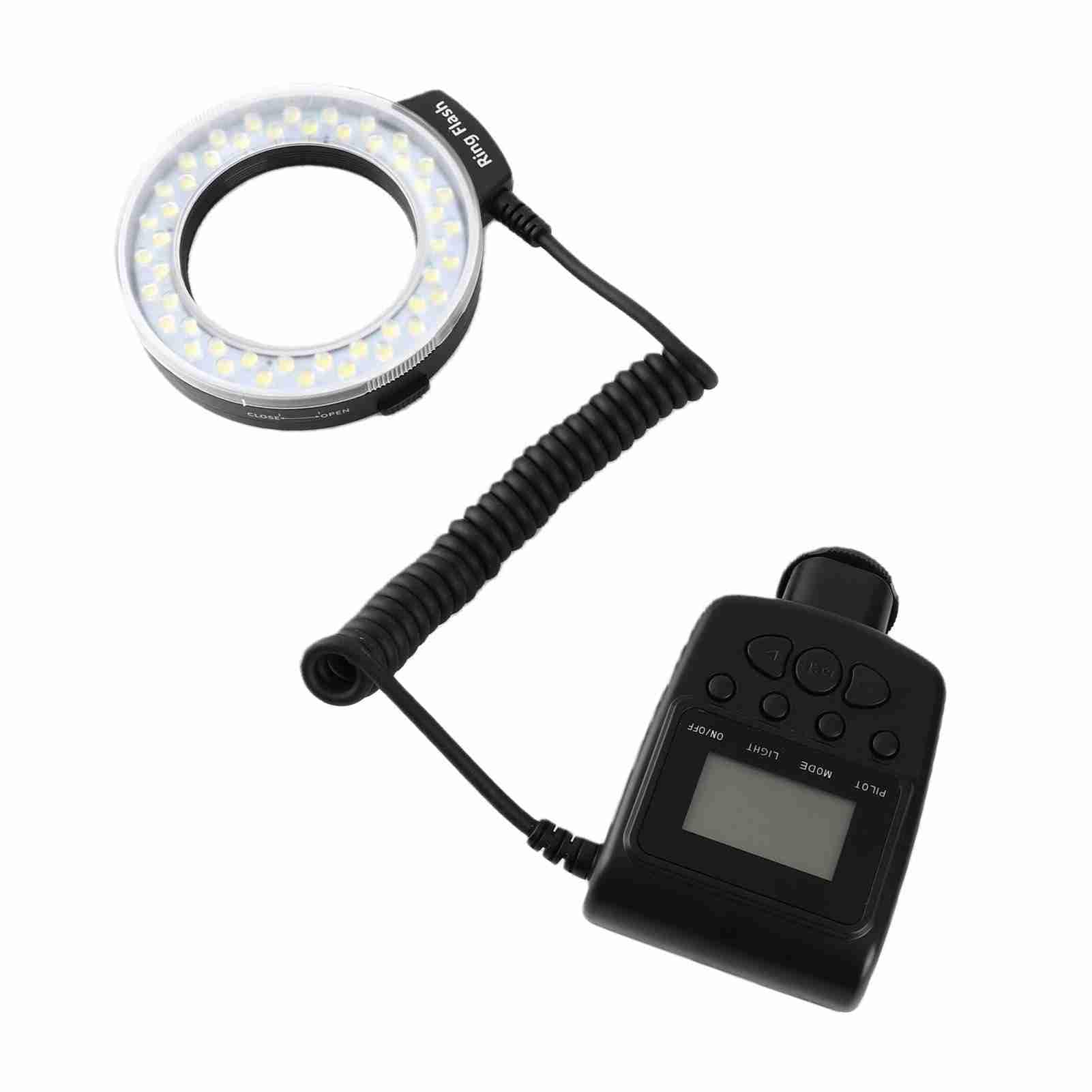 Flash Anulare Macro LED con 8 Adattatori per Fotocamera Reflex, 4 Filtri CPL, Luce di Riempimento Ricaricabile per Pentax -