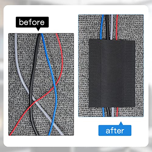Image of WILLBOND Carpet Cord Cover Cable Protector Floor Cover Cable Protector Management Only for Commercial Office Carpet(59.06 ft,Black)