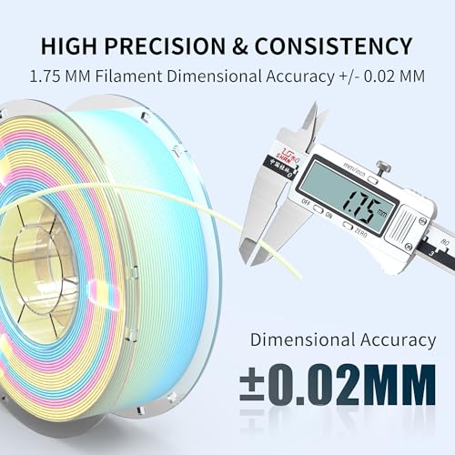 Image of RAMBERY Matte Rainbow 3D Printer Filament 1.75mm 1kg Matte PLA Filament Fast Color Change Yellow Blue Pink 3D Printing Accessories