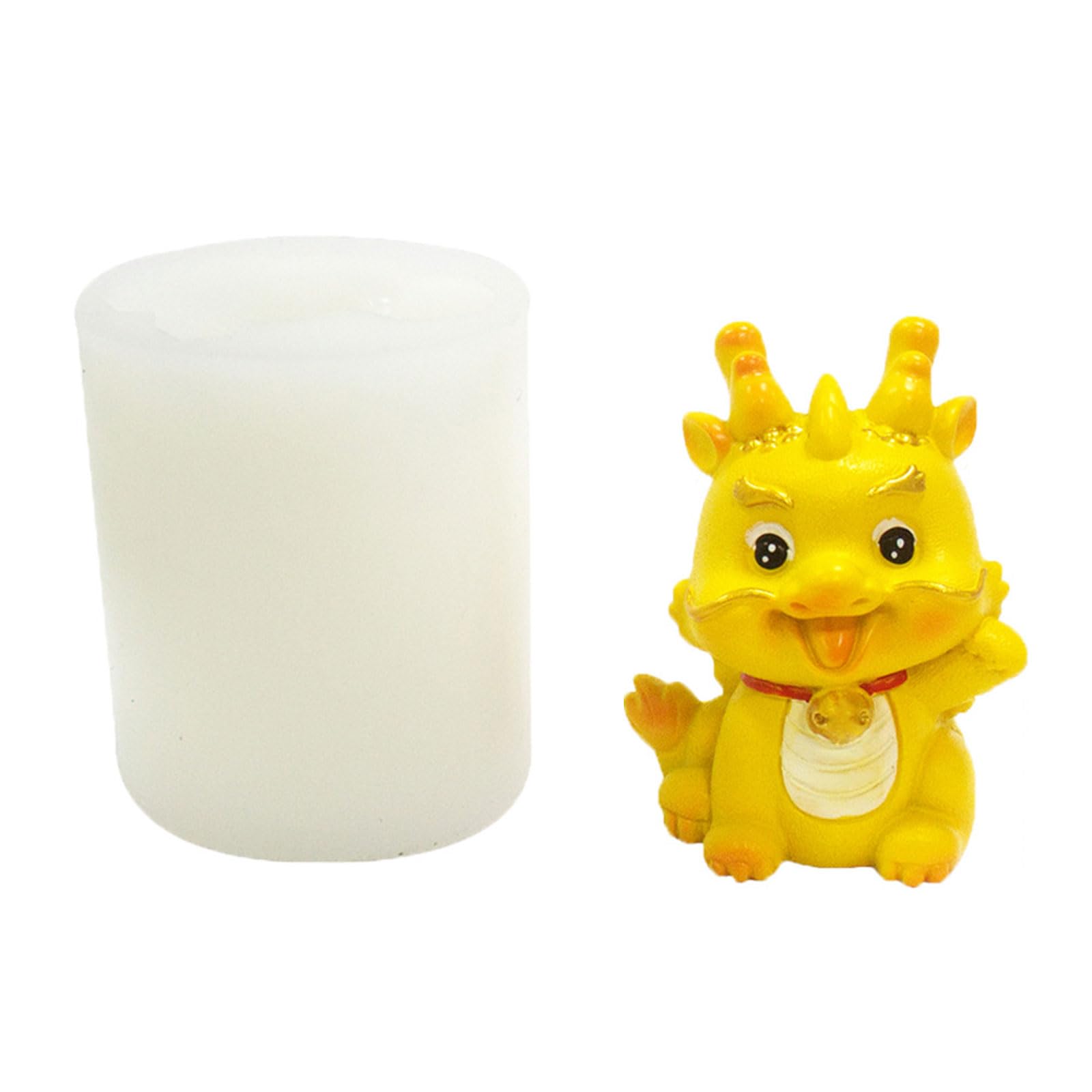 Elnwnnkc Chocolate Clay Craft Mold Dragon Shaped Hand-Making Molds Silicone Soap for Craft Candy Mold
