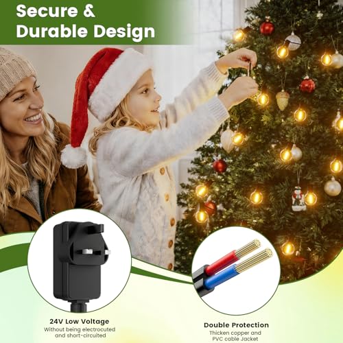 Yuusei LED String Lights Remote Control, 50Ft/15M Festoon Lights Mains Powered with 25+1 Shatterproof G40 Bulbs, IP45 Waterproof Outdoor Garden String Light for Patio Party Wedding Cafe, Warm White - Image 6