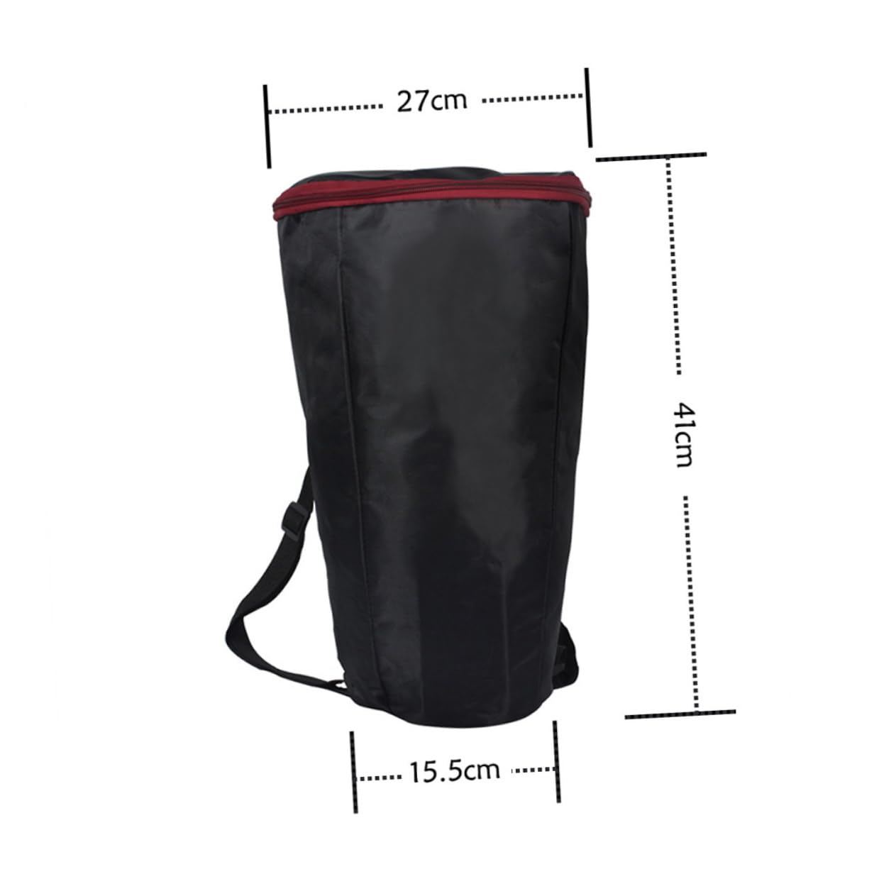 VANZACK Djembe Carry Case Backpack Durable African Drum Bag with Zippered Cover for and Protection for Musicians and Performers Black