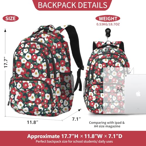 Image of rickyh style School Backpack Travel Bag for Men & Women Lightweight College