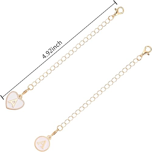 Miniatura 4 de 2 piezas de cadena de letras redondas en forma de corazón para Stanley Cup, accesorios de cadena de letras con nombre personalizado para vaso Stanley