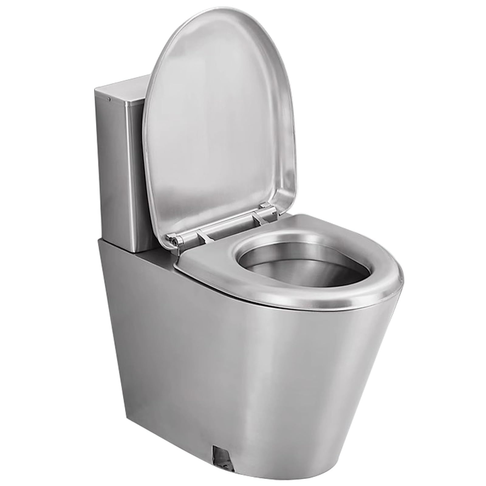 Sifón comercial de acero inoxidable 304 con doble descarga para inodoro, diseño anticongelante para hogares y baños públicos, color plateado elegante