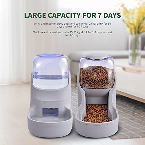 Pets Feeder Dog Feeder Cats Feeder with Water Dispenser Automatic Gravity Big Capacity Pets Feeder Auto for Small Medium… - Image 6