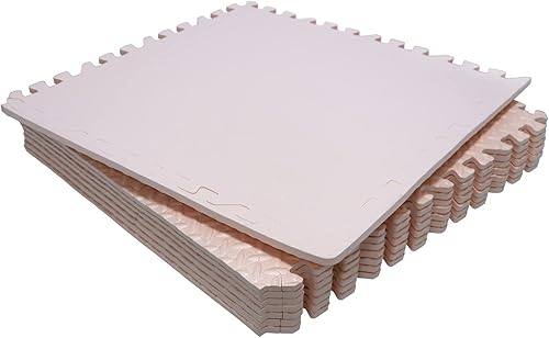 Miniatura 6 de HTTMT - 8 x (32 pies cuadrados) - Tapete rosa para gimnasio de 24 x 24 pulgadas de espuma EVA entrelazada para ejercicio, fitness, rompecabezas de