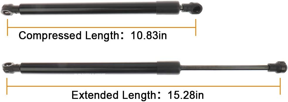 BRTEC Hood Lift Supports Struts Shocks for 2004 2005 2006 for Nissan Maxima Base/SE; 2004 & 2006 for Nissan Maxima SL Gas Charged Springs