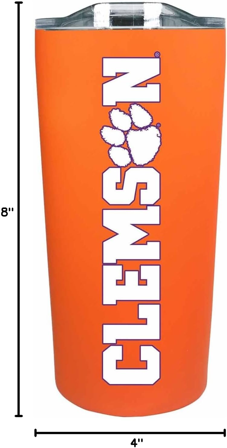 Campus Colors NCAA Stainless Steel Tumbler perfect for Gameday - 18 oz - Double Walled - Keeps Drinks Perfectly Insulated (Clemson Tigers - Orange) - Image 7