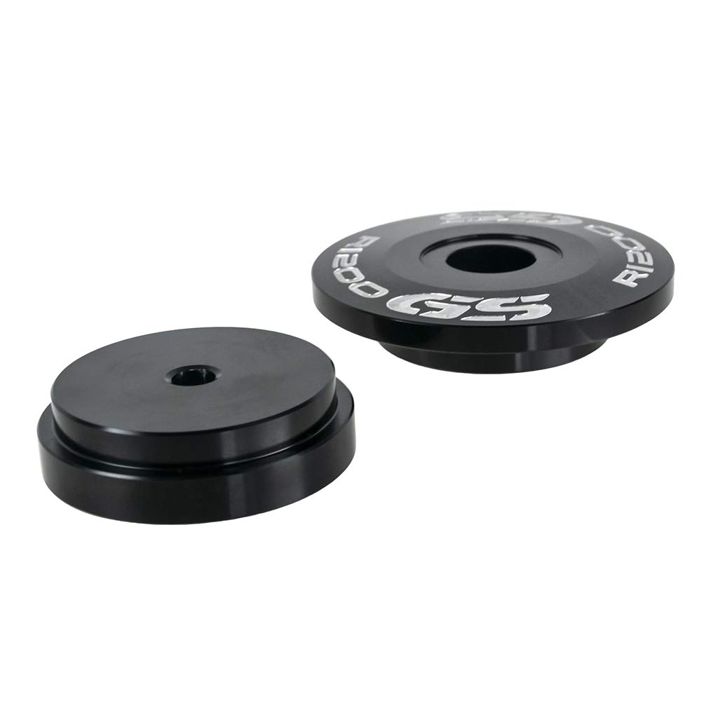 Kit asse posteriore in alluminio, decorativo tappi centrali per mozzo mandrino, per R1200GS LC 2013-2018 per R1200GS ADV 2014-2018 (Nero