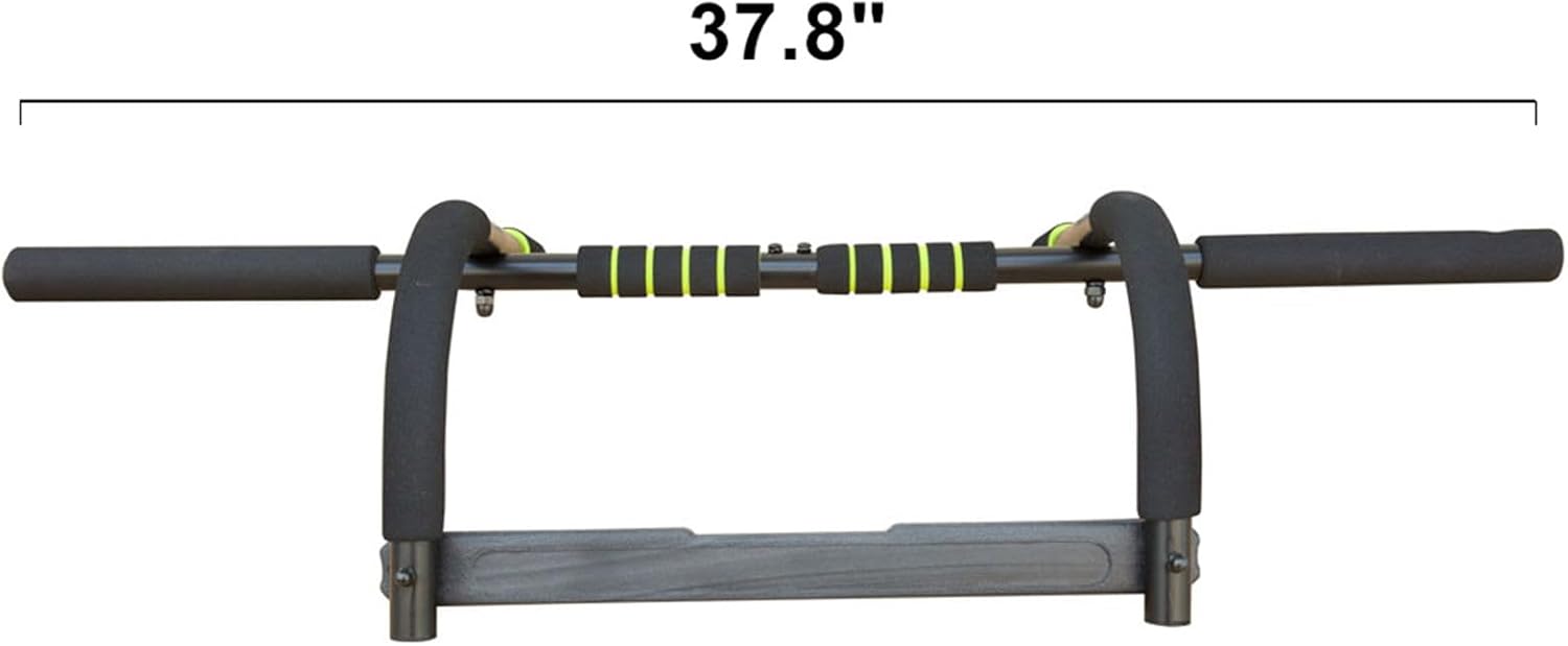 Wall Mounted Pull Up Bar Exercise Chin Bar Portable Dip Bars Multifunctional Strength Training For Indoors Home Gym Fitness Exercise Black One size