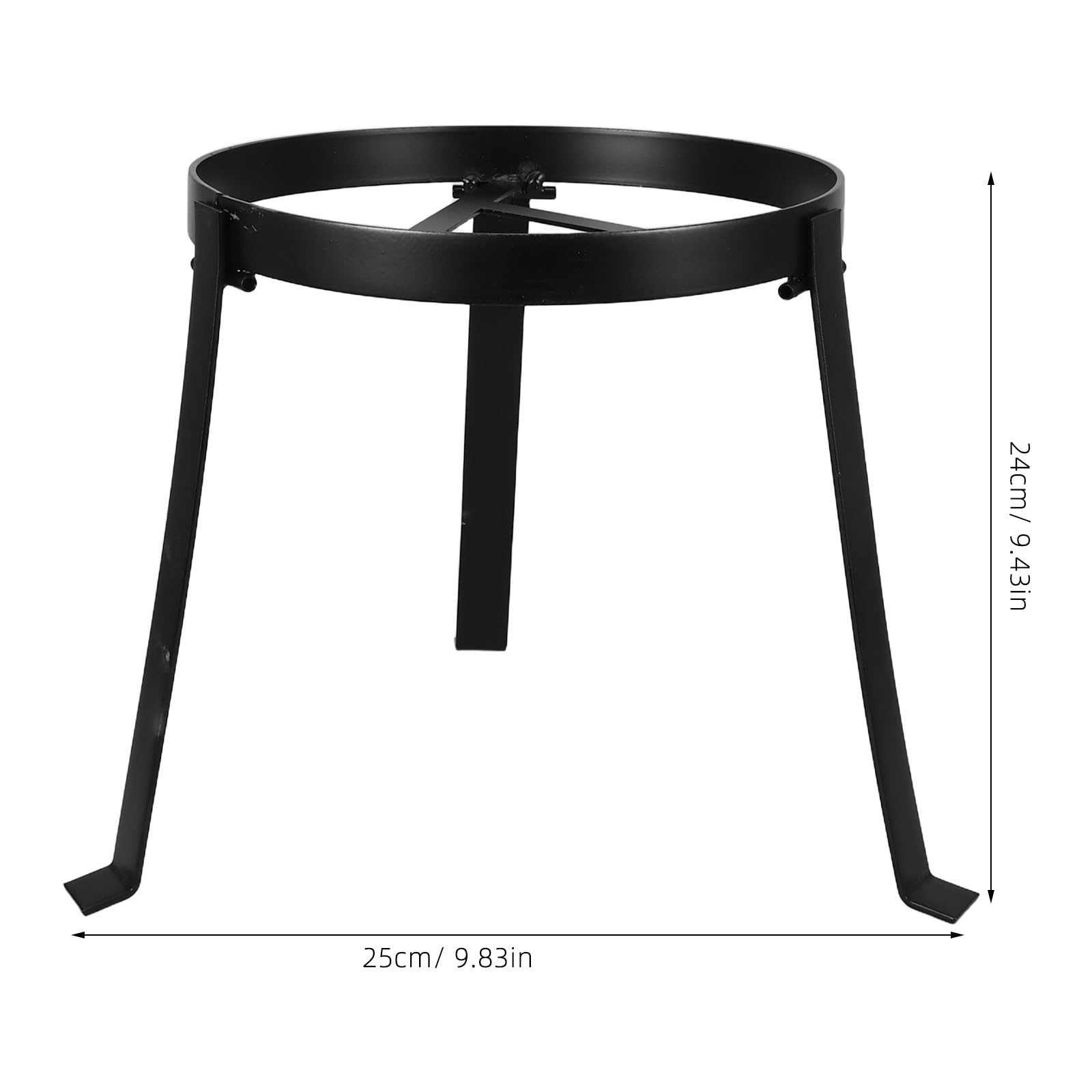 Trépied de Camping Pliable pour Feu de Camp, Barbecue Extérieur 25 Cm | Support Stable sans Outil, Acier Galvanisé Noir, Usage Randonnée, Compatible Bouilloires et Poêles