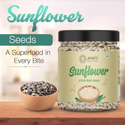 Image of AMAYU Healthy Raw Seeds Combo Pack | Pumpkin Seeds, Flax Seeds, Sunflower Seeds (200 gm x 3) Immunity Booster | Healthy Snacks | Diet Food | Seeds for Eating (Pack of 3)