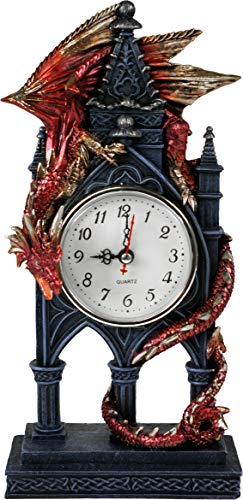Nemesis Now Horloge gardienne du Temps Rouge 27,5 cm