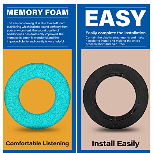 Almohadillas para auriculares TRANSTEK compatibles con Virtuoso RGB Wireless SE - Almohadillas de espuma viscoelástica - Cojines híbridos (PU/Velour) para auriculares - Negro miniatura 3
