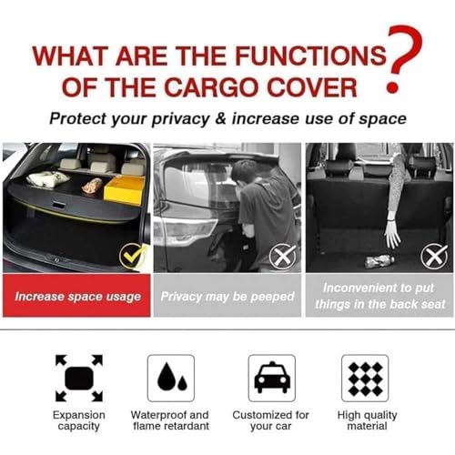 Cubierta de carga retráctil impermeable para maletero de Bestune T90 2024 5