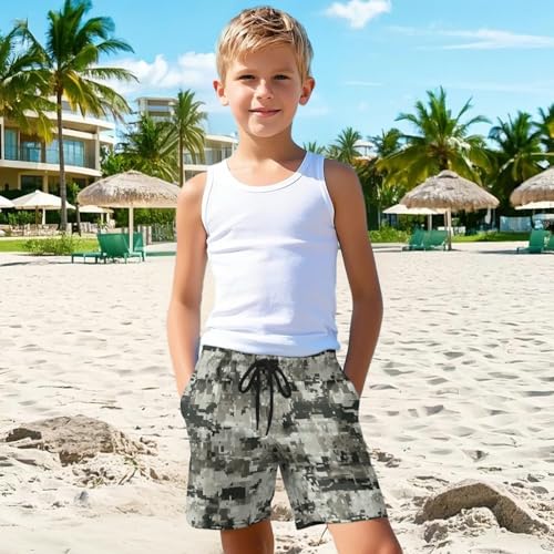 Kids Hawaiian Shorts with Pockets for Boys Beach Pants for Children4