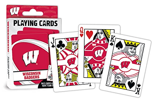 Image of MasterPieces Family Games - NCAA Wisconsin Badgers Playing Cards - Officially Licensed Playing Card Deck For Adults, Kids, And Family 2.5 inch x 3.5 inch
