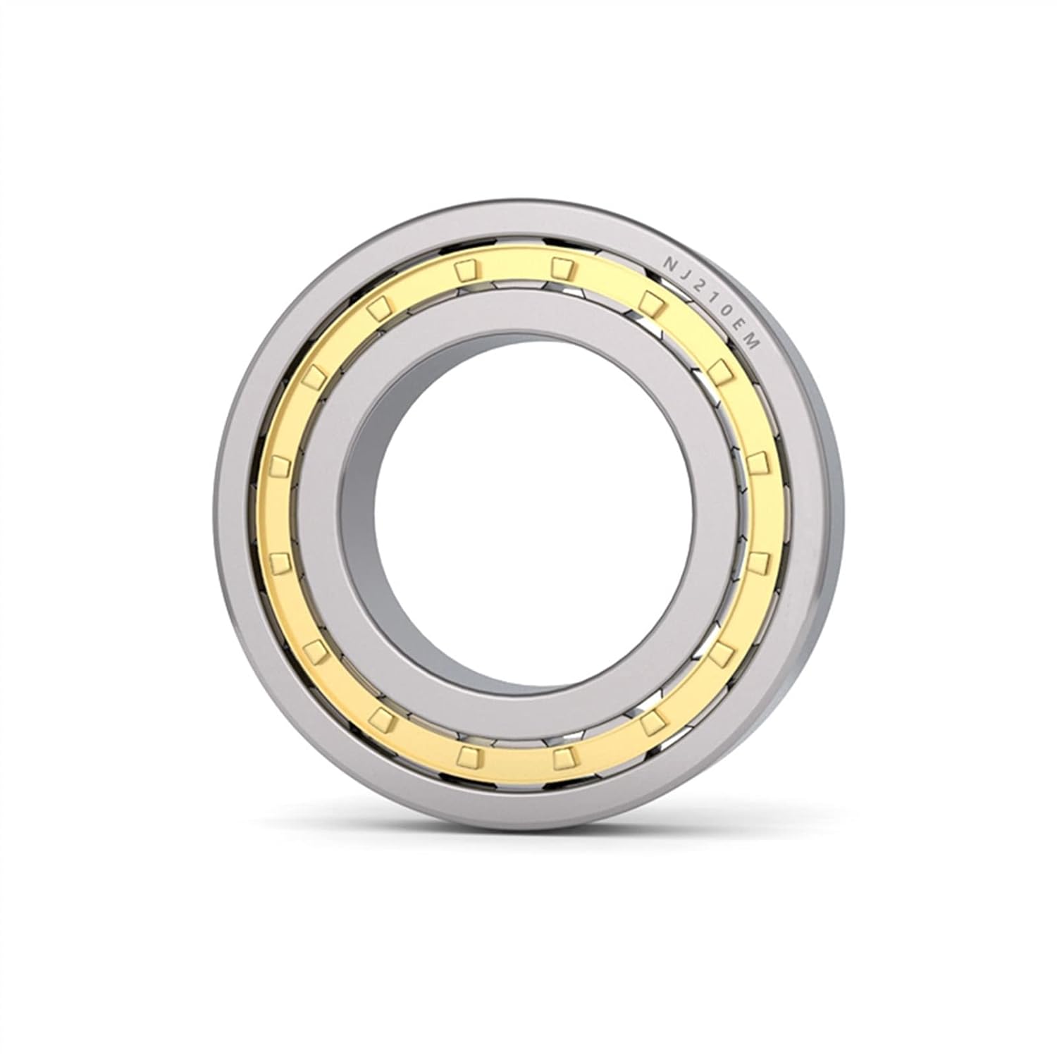 NJ206EM Cylindrical Roller Bearing Single Row Brass Cage Inner Ring with Flange 1Pcs